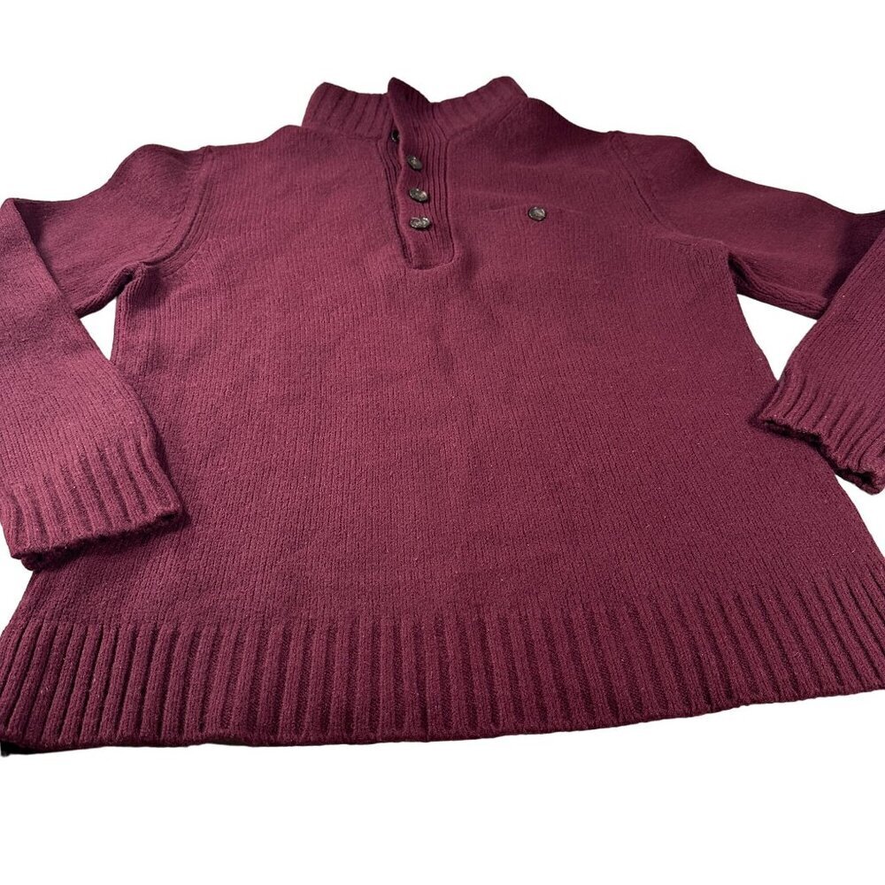 Oobe Brand 161 King St Whitmarsh Merino Wool Sweater Mens Italy Placket Pullover